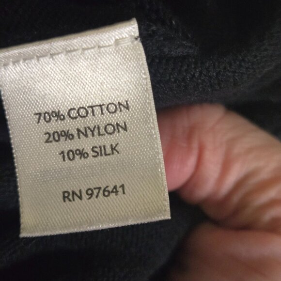 J. Jill Black Ponte Knit Cotton Silk Blend Sheath Maxi Dress Versatile Size L - Picture 6 of 6